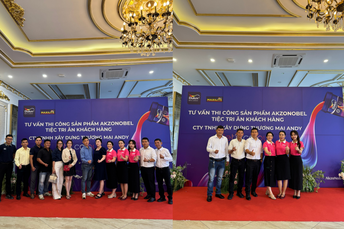 Đội ngũ nhân viên ANDY và AkzoNobel tại sự kiện